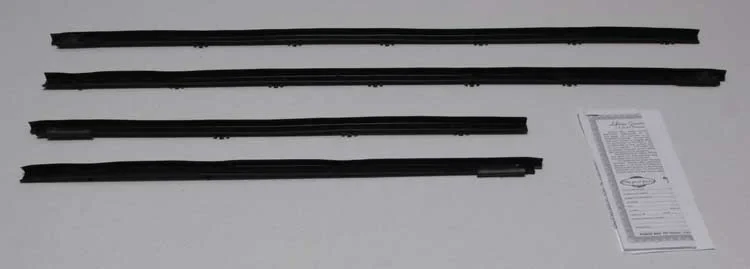 Front and Rear Door Beltline Window Felts - Outer - 64-65 Chevelle Coupe