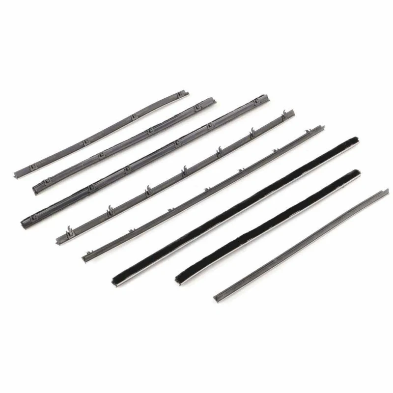Front and Rear Door Beltline Window Felts - 66-67 Chevelle 2 Door Sedan Post