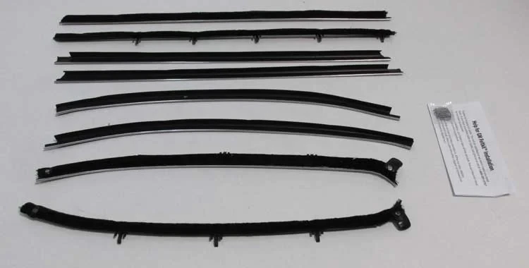 Front and Rear Door Beltline Window Felts - Inner & Outer - 68 Chevelle Coupe