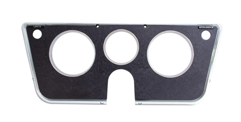 Dash Bezel w/o Gauges - Black / Chrome - 69-72 Chevy GMC C/K Truck