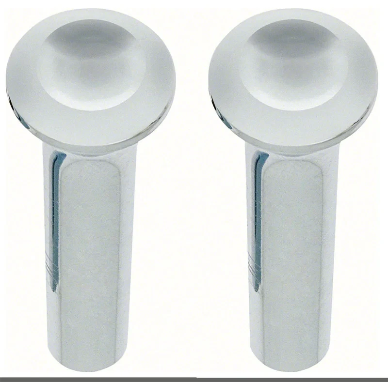 Door Lock Knob - Chrome - Pair - 64-74 Dodge Plymouth A-Body B-Body