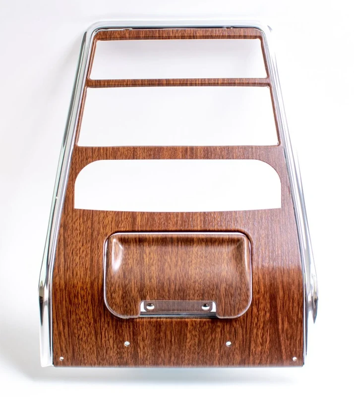 Center Dash Panel with AC & Ashtray Set - Walnut - 68 Camaro