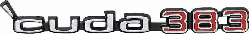 Hood Emblem - Cuda 383 - LH or RH - 70-71 Barracuda