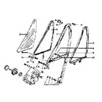 1966 Buick GS Vent Glass Components