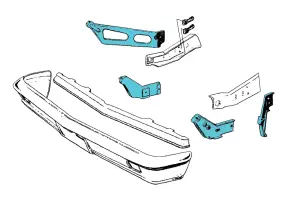 Front Bumper Bracket Set - 64 Ford Galaxie - Image 3 of 3