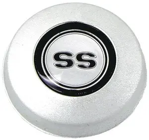 Steering Wheel Horn Cap - Satin Chrome with SS insert - 68 Camaro Chevy II Nova - Image 1 of 3