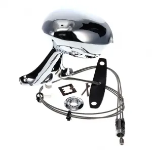 Outside Mirror - Sport Style - Chrome - Remote - LH - Dodge Plymouth 73-74 B Body - Image 1 of 3