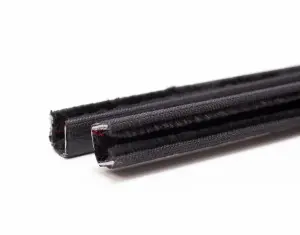 Division Bar Channel Insert w Felt - Pair - 51-55 Chevy GMC Truck - Image 2 of 2