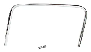 1958 GMC Suburban Door Glass Molding Trim Panel - Inner - Chrome - LH - 55-59 Chevy GMC Truck
