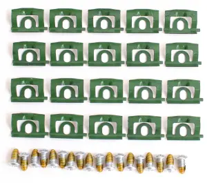 1968 Plymouth Barracuda Back Glass Molding Clips & Screw Set - 68-69 Barracuda Coupe
