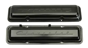 1959 Chevy Corvette Valve Covers - Primer with Chevrolet Script - Pair