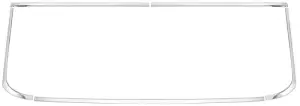 1966 Chevy Nova Back Glass Molding Set - 66-67 Chevy II Nova 2 Door Hardtop