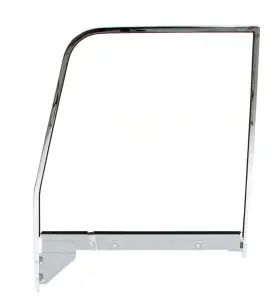 Door Glass Assembly w Chrome Trim - Clear - RH - 55-59 Chevy GMC Truck - Image 2 of 2