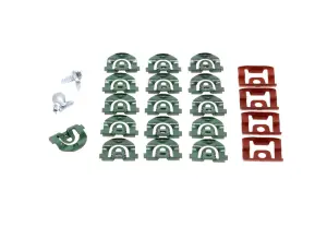 1965 Chevy El Camino Back Glass Molding Clip Set and Screw Set - 24pcs - 64-65 El Camino