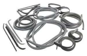 1972 Ford F350 Complete Weatherstrip Seal Kit (14pcs) - 71-72 F-Series Pickup w/ Weatherstrip Trim Groove