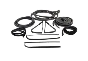 1972 Ford F350 Complete Weatherstrip Seal Kit (14pcs) - 71-72 F-Series Pickup w/o Weatherstrip Trim Groove