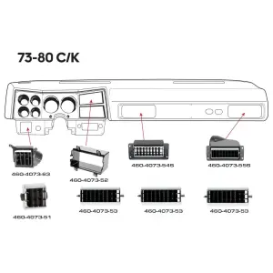 Air Vent Outlet - Center LH; RH - 73-91 Chevy GMC C/K Truck Blazer Jimmy Suburban - Image 5 of 5