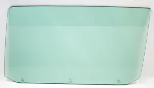 Door Glass with 3 Holes - Green Tint - LH - 65 Chevelle GTO Malibu Coupe - Image 1 of 2