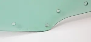 Door Glass with 8 Holes - Green Tint - LH - 70-72 GM A-Body Coupe and Convertible 70-72 Grand Prix - Image 4 of 4
