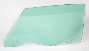 1970 Pontiac Grand Prix Door Glass with 8 Holes - Green Tint - LH - 70-72 GM A-Body Coupe and Convertible 70-72 Grand Prix