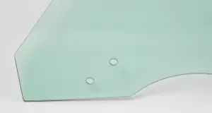 Door Glass with 8 Holes - Green Tint - RH - 70-72 GM A-Body Coupe and Convertible 70-72 Grand Prix - Image 2 of 4