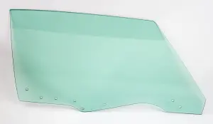 1970 Pontiac Grand Prix Door Glass with 8 Holes - Green Tint - RH - 70-72 GM A-Body Coupe and Convertible 70-72 Grand Prix