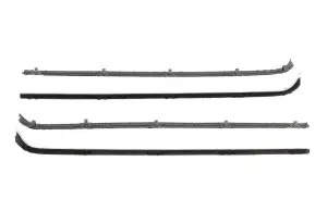 1957 Ford F350 Front Door Beltline Window Felts - Black - 4pcs - 57-60 F100 F250 F350 Pickup