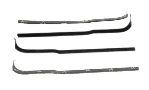1961 Ford F250 Front Door Beltline Window Felts - Black - 4pcs - 61-66 Ford F100 F250 F350 Pickup