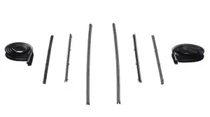 Rear Door Window Channel Kit - 6pcs - Chrome Bead Felts - 67-72 Chevy GMC CK Suburban - Image 3 of 3