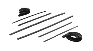 Rear Door Window Channel Kit - 6pcs - Chrome Bead Felts - 67-72 Chevy GMC CK Suburban - Image 1 of 3