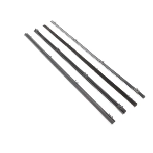 Rear Door Window Felt Kit - 4pcs - Chrome Bead Felts - 67-72 Chevy GMC CK Suburban - Image 1 of 6