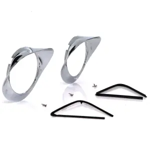 Headlamp Bezels with Seals - Pair - 55-57 Chevy GMC Pickup Truck Suburban - Image 4 of 4