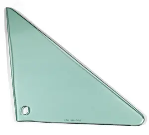 Vent Glass - Green Tint - RH - 66-67 GM A-Body Coupe & Convertible - Image 1 of 3