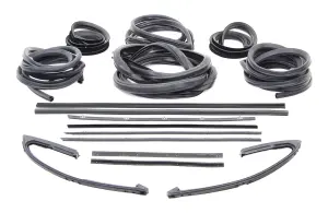 Weatherstrip Kit - Full - w/ Trim Groove - w/ Small Back Glass - w/ Black Beltline - 67 Chevy GMC C/K Pickup Truck - Image 1 of 3