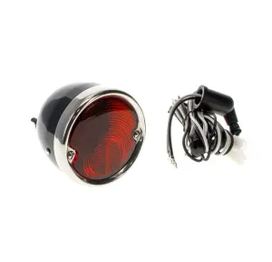 Tail Lamp Assembly - Black Housing - LH or RH - 55-59 Chevy GMC C/K Stepside Pickup - Image 1 of 3