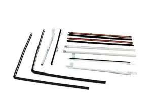 Front Door Window Channel Kit w/ Brackets - 12pcs - 66-77 Bronco - Image 3 of 3