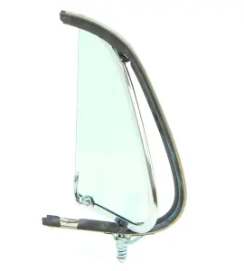 Vent Window Assembly - LH - Green Tint Glass - Chrome Frame - 48-50 F1 F2 Ford Pickup Truck - Image 3 of 4
