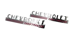 Hood Side Emblems - Pair - CHEVROLET Thriftmaster - 47-48 Chevy Pickup Truck Suburban - Image 1 of 3