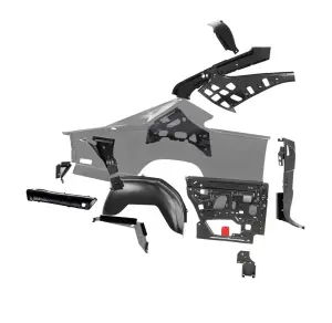 Rocker Panel to Door Pillar Braces - Pair - 68-70 Dodge Plymouth B-Body - Image 1 of 4