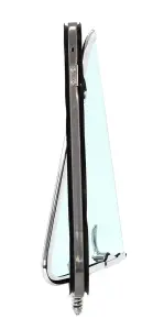 Vent Window Assembly - LH - Green Tint - Chrome Frame - 53-55 Ford F100 F250 F350 Pickup Truck - Image 3 of 3