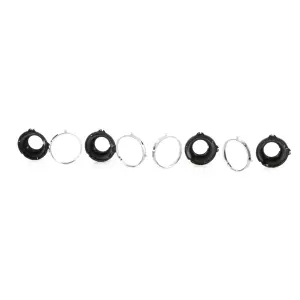 1959 Chevy Impala Headlamp Mounting Bucket and Retainer Ring Set - 8 pcs - Chevelle El Camino Truck Suburban