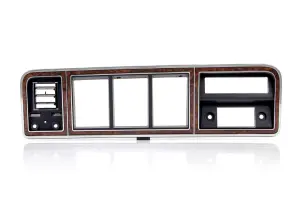 Dash Bezel - Chrome/Woodgrain - with AC - 73-79 Ford F100 F150 F250 F350 Truck, 78-79 Bronco - Image 1 of 3