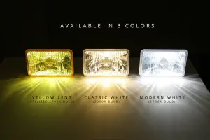 RetroBright LED Forward Facing Light Bulb - Replacement Bulb - Classic White 3000K 4x6 - Standard H4 Wiring - High and Low Beam - 3 Pin - Image 4 of 4
