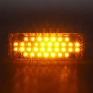 Park Lamp Lens - Clear - 34 Amber LED - 71-72 Chevy CK Truck Blazer Suburban - Image 2 of 4
