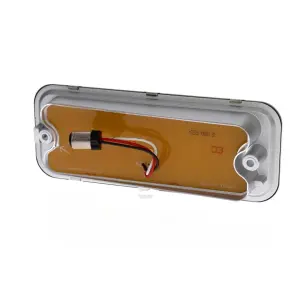 Park Lamp Lens - Clear - 17 Amber LED - With Stainless Trim - LH - 73-80 Chevy GMC CK Truck Blazer Jimmy Suburban - Image 3 of 4