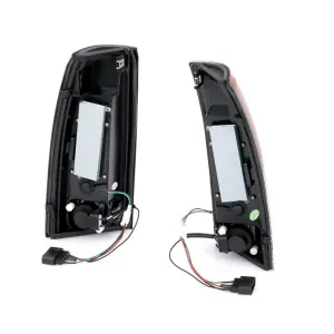 Tail Light Assemblies - Pair - Red and Clear - 16 Red LED - 88-98 Chevy GMC Fleetside OBS Truck - Image 4 of 4