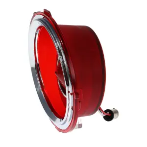 Tail Light Lens - Red - 30 Red LED - Stainless Bezel - LH - 70-73 Camaro - Image 3 of 4