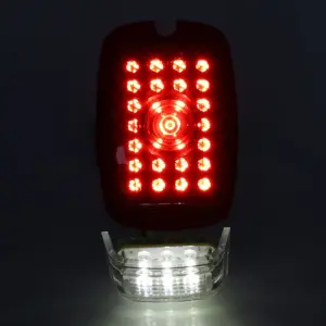 Tail Light Lens - Red Lens - 27 Red LED - 6 White License Lamp LED - 12 Volt - LH - 47-53 Chevy GMC Truck - Image 2 of 4