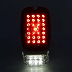 Tail Light Lens - Red Lens - 27 Red Sequential LED - 6 White License Lamp LED - 12 Volt - LH - 47-53 Chevy GMC Truck - Image 2 of 4