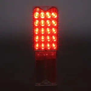 Tail Light Lens - Clear - 20 Red LED - 67-72 Chevy GMC CK Fleetside Truck Blazer Jimmy - Image 2 of 4